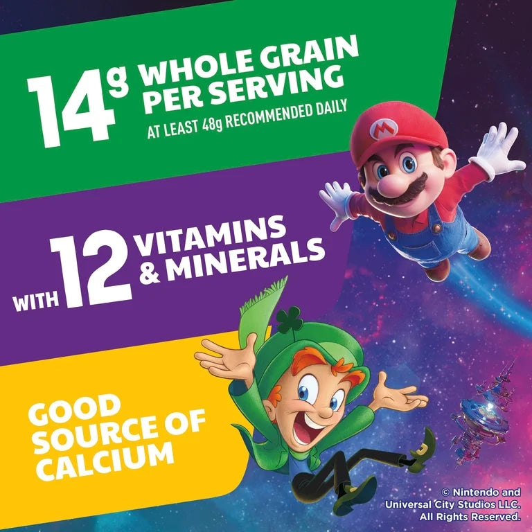 EDICIÓN LIMITADA: Cereal Lucky Charms Fresa Galactic Marshmallows Tamaño Familiar 527g