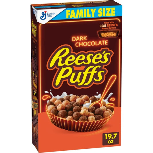 Cereal Reese’s Puffs Dark Chocolate Tamaño Familiar 558g