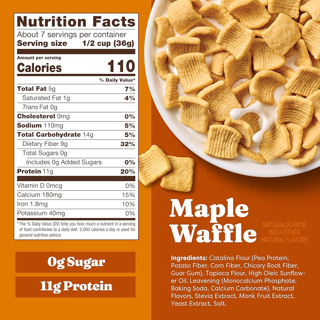Cereal Proteico Sin Azúcar Catalina Crunch Maple Waffle 255g
