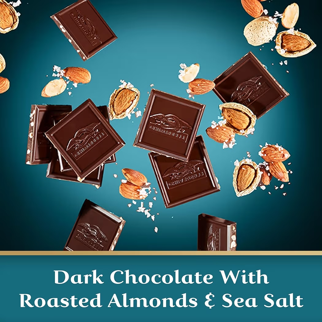 Chocolates Ghirardelli Squares Intense Dark Sea Salt Almond 117g
