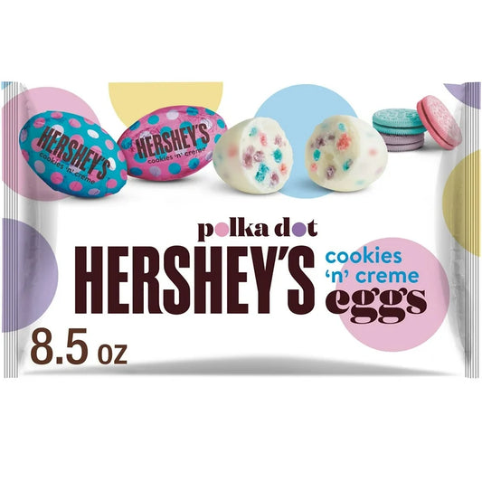 EASTER: Huevos Chocolate Hershey’s Polka Dot Cookies ‘N’ Creme Eggs 240g