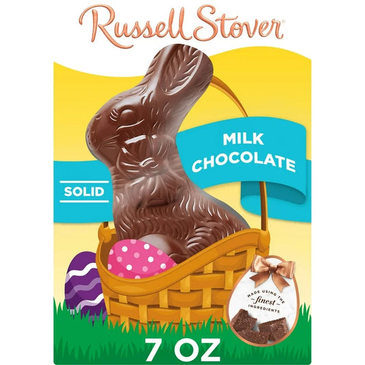 EASTER: Conejo Chocolate Russell Stover Solid Caja Regalo 198g