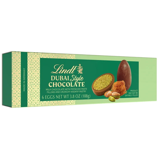 EASTER: Huevos Lindt Dubai Style Chocolate Pistachio & Kadayif x6 Unidades - 108g