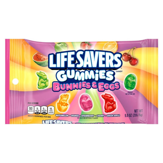EASTER: Gomitas Life Savers Bunnies & Eggs Tamaño Grande 255g