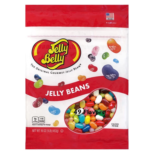 Grageas Jelly Belly 49 Sabores Surtidos Tamaño Grande 453g