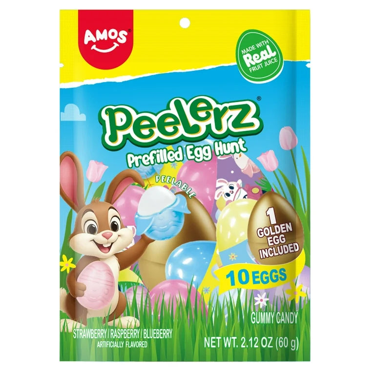 EASTER: Gomitas Pelables Peelerz Amos Huevos x10 Unidades - 60g