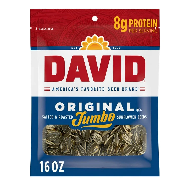 Semillas Girasol David Original Jumbo Tamaño Grande 453g