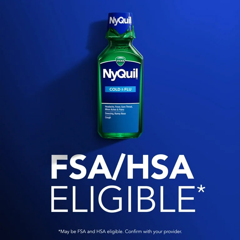 NyQuil Líquido Acción Nocturna Vicks Cold & Flu 354 mL