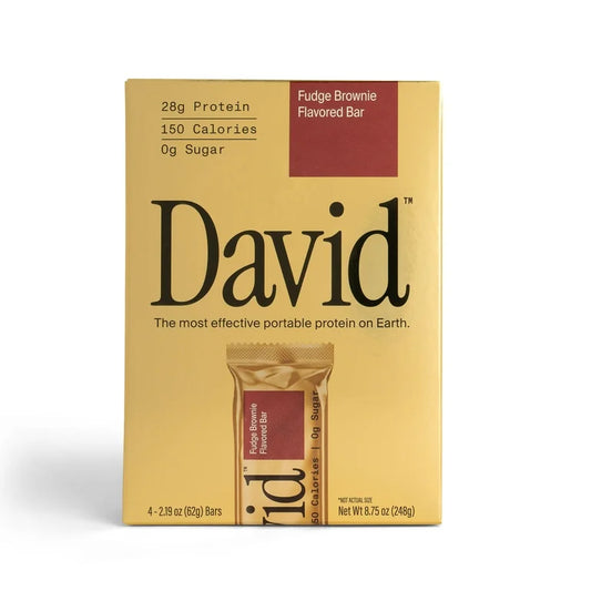 Barras Proteína David Fudge Brownie x4 Unidades - 248g