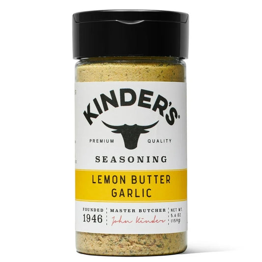 Condimento Kinder’s Lemon Butter Garlic Premium Quality Tamaño Grande 159g