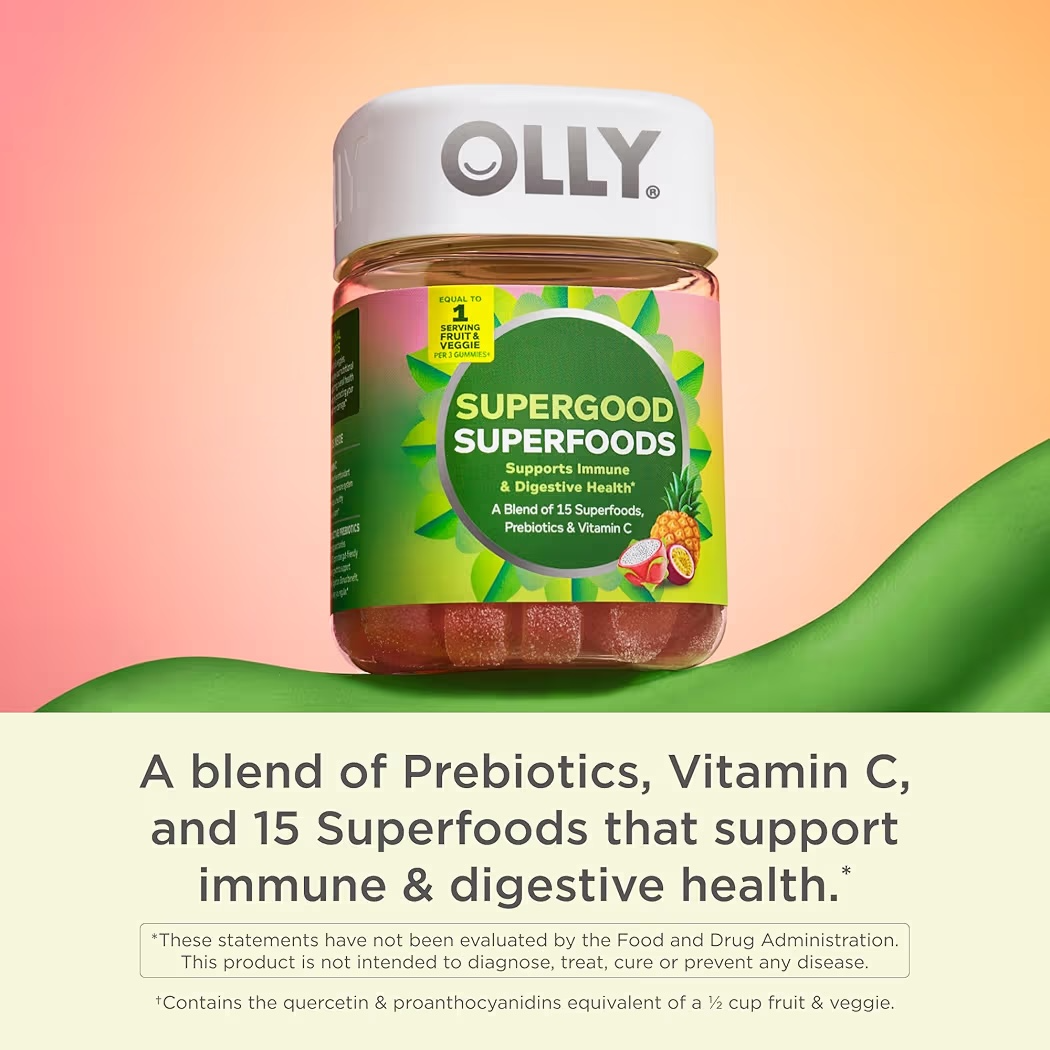 SUPERGOOD: Gomitas Olly Tropical Bliss Immune & Digestive Health x60 Unidades