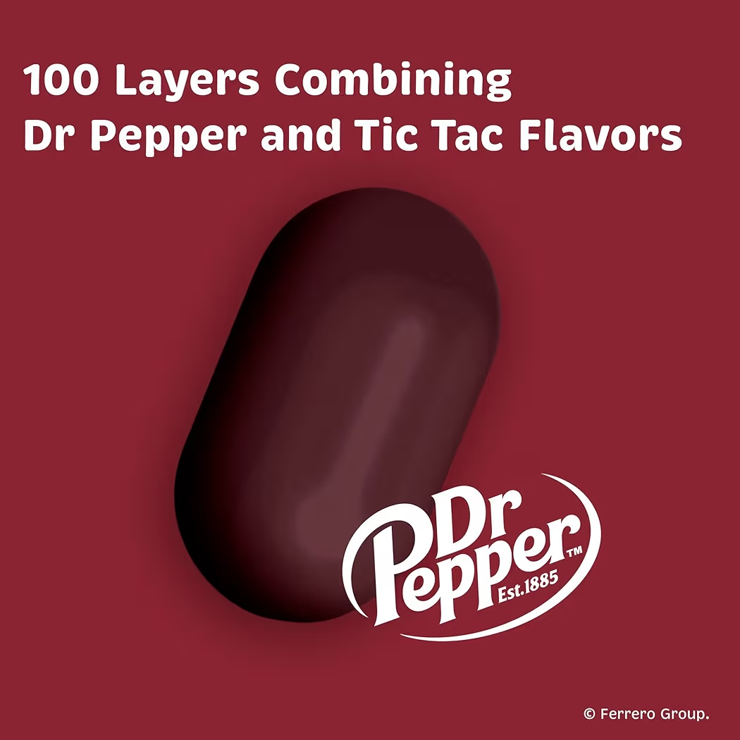 EDICIÓN LIMITADA: Mentas Tic Tac Dr Pepper x200 Unidades - 96g