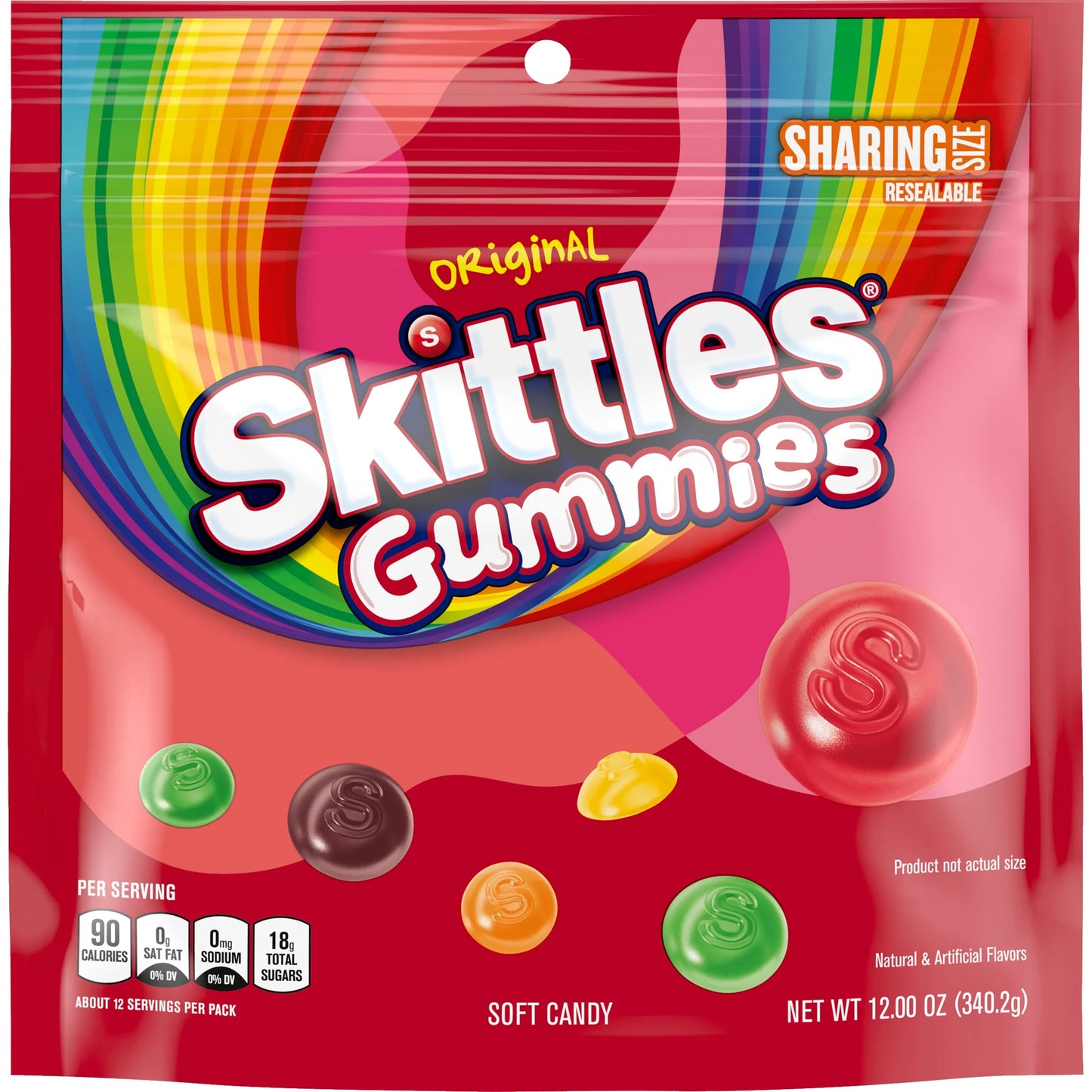 Gomitas Skittles Gummies Original Tamaño Familiar 340g