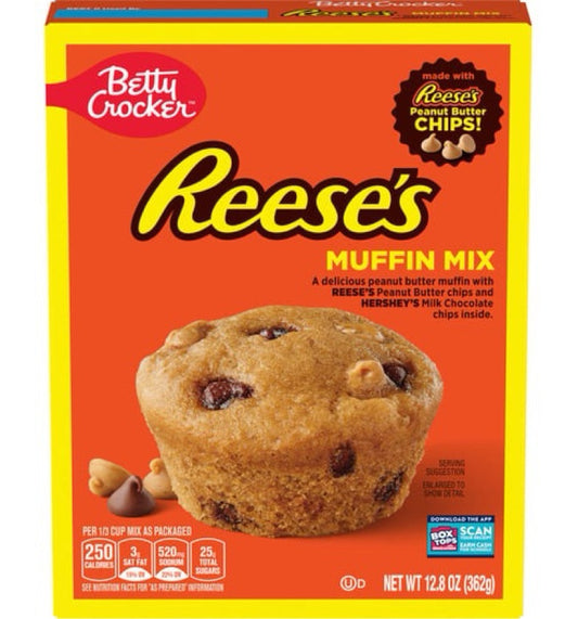 Premezcla Muffin Betty Crocker Reese’s Mantequilla de Maní + Chips 360g