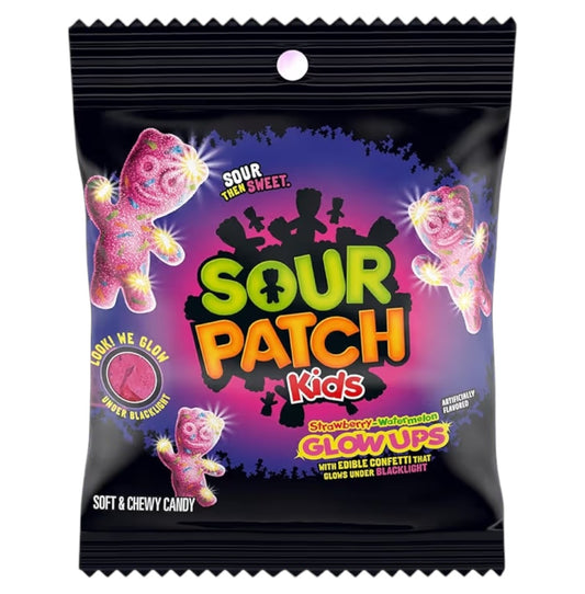 Gomitas Sour Patch Fresa Sandía Glow Ups 87g