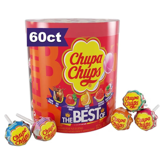 Caramelos Chupa Chups The Best Of Lollipop Surtidos x60 Unidades
