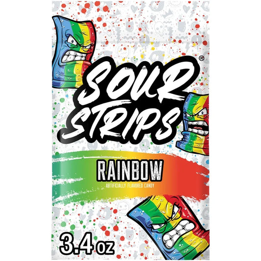 Gomitas Ácidas Sour Strips Rainbow 96g