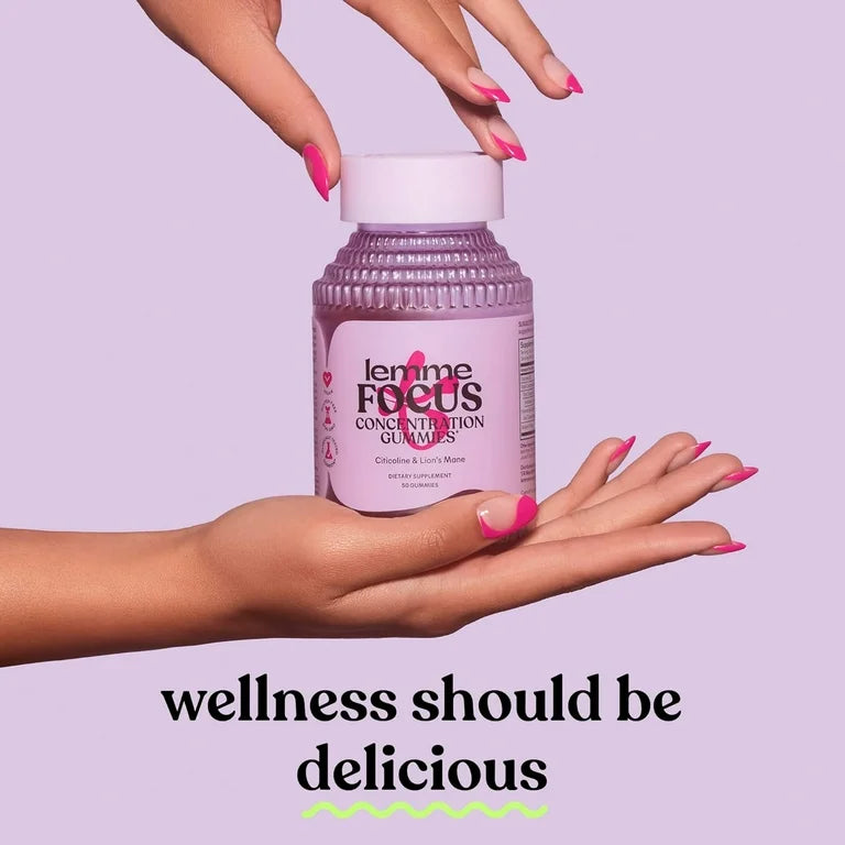 CONCENTRATION: Gomitas Lemme Focus Lion’s Mane & B12 Sabor Fresa x50 Unidades