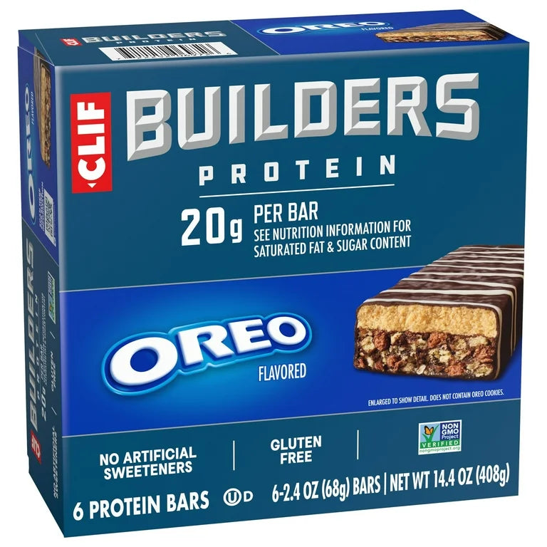 Barras Proteína CLIF Builders Oreo x6 Unidades - 408g