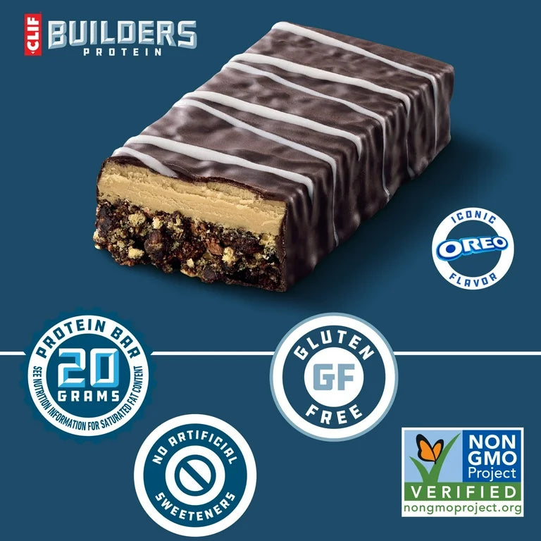 Barras Proteína CLIF Builders Oreo x6 Unidades - 408g