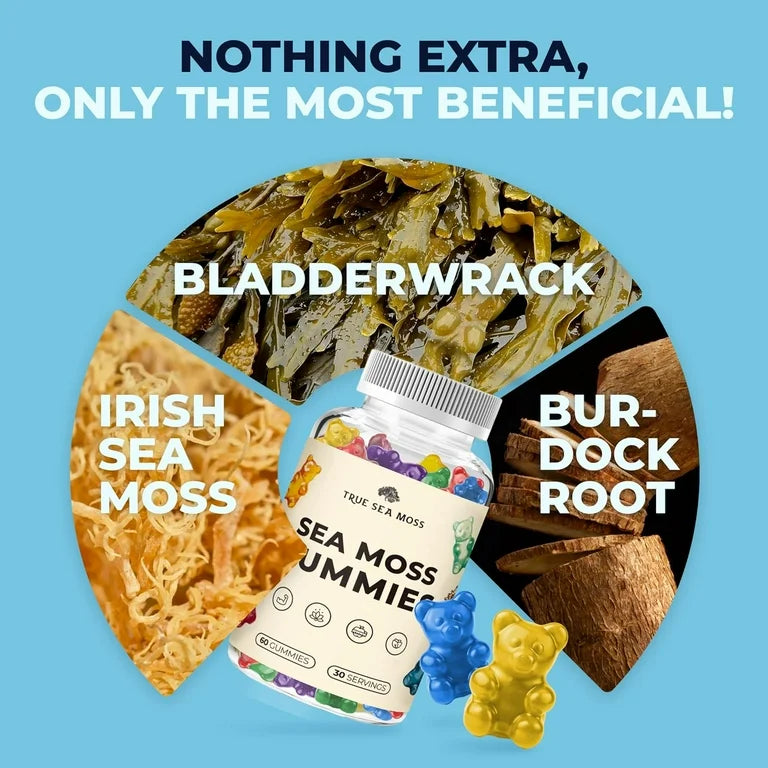 SEA MOSS: Gomitas True Sea Moss x60 Unidades
