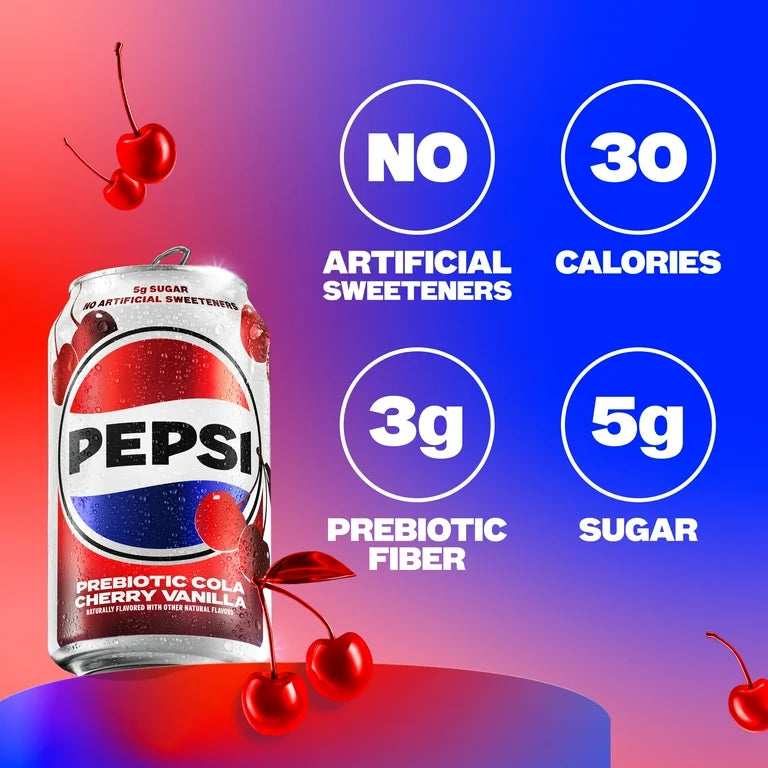 Pepsi Prebiotic Cola Cherry Vanilla 355 mL