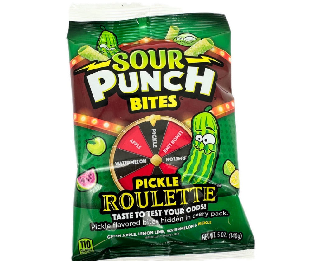 Sour Punch Bites Pickle Roulette 140g