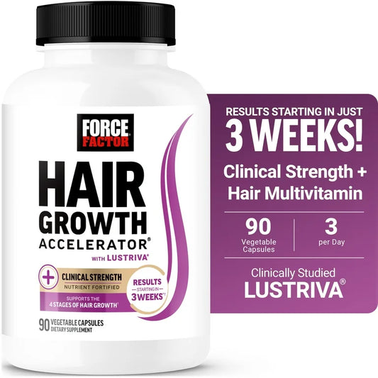 HAIR GROWTH: Cápsulas Vegetales Force Factor Accelerator x90 Unidades