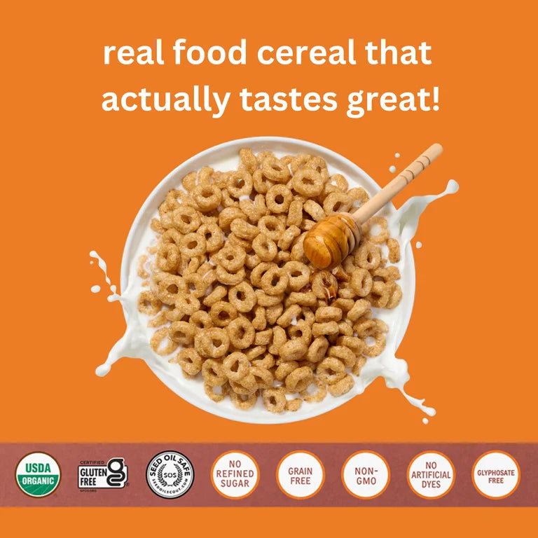 Cereal Orgánico Lovebird Grain Free Honey O’s 198g