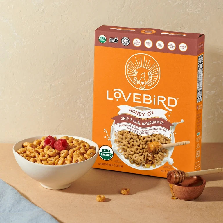 Cereal Orgánico Lovebird Grain Free Honey O’s 198g