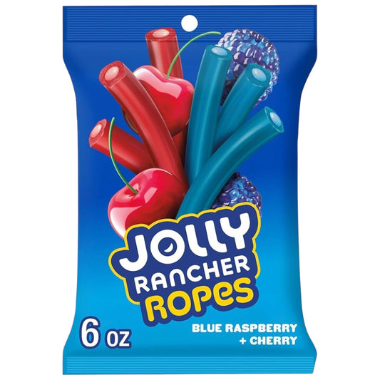 Jolly Rancher Ropes Mora Azul + Cereza Tamaño Grande 170g