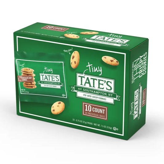 Mini Galletas Tiny Tate’s Bake Shop Chocolate Chip Tamaño Grande x10 Unidades - 210g