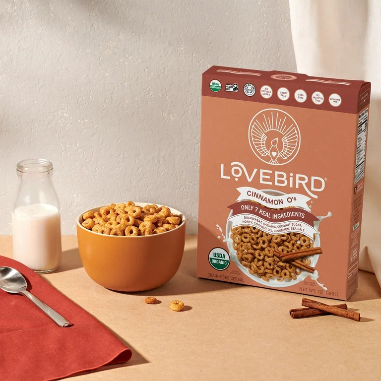 Cereal Orgánico Lovebird Grain Free Cinnamon O’s 198g