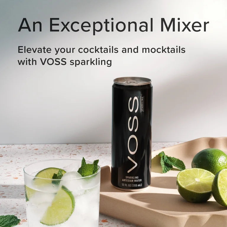 Agua Mineral Con Gas Voss 355 mL