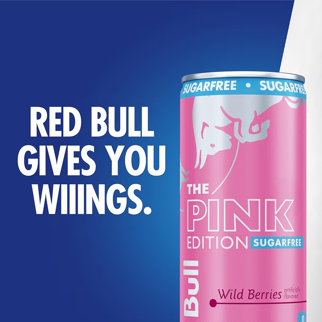 Red Bull Energy Pink Edition Wild Berries Sin Azúcar 250 mL