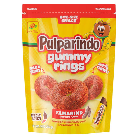 Gomitas Pulparindo Tamarindo Gummy Rings Tamaño Grande 255g