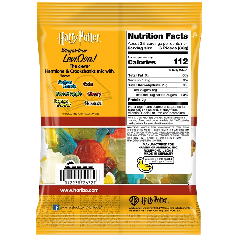 EDICIÓN LIMITADA: Haribo Harry Potter Hermione 179g