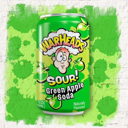 Soda Warheads Sour Sabor Manzana Verde