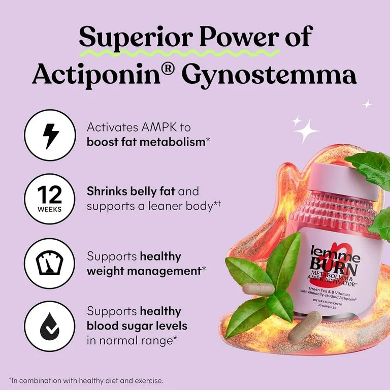 METABOLISM: Cápsulas Lemme Burn AMPK Activator Green Tea & B Vitamins x60 Unidades
