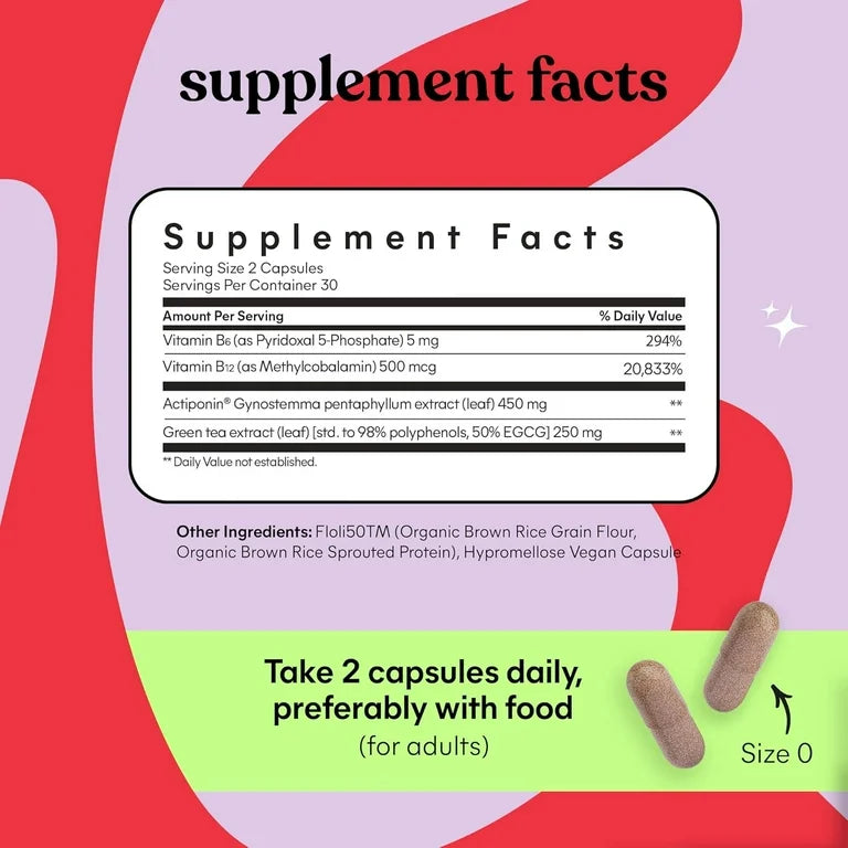 METABOLISM: Cápsulas Lemme Burn AMPK Activator Green Tea & B Vitamins x60 Unidades