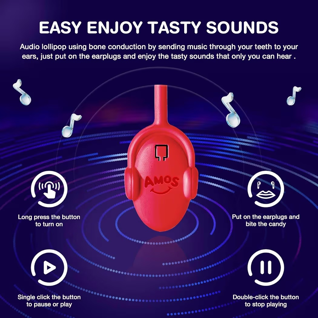 AudioLollipop Amos TastySounds Hip Hop Fresa 12g