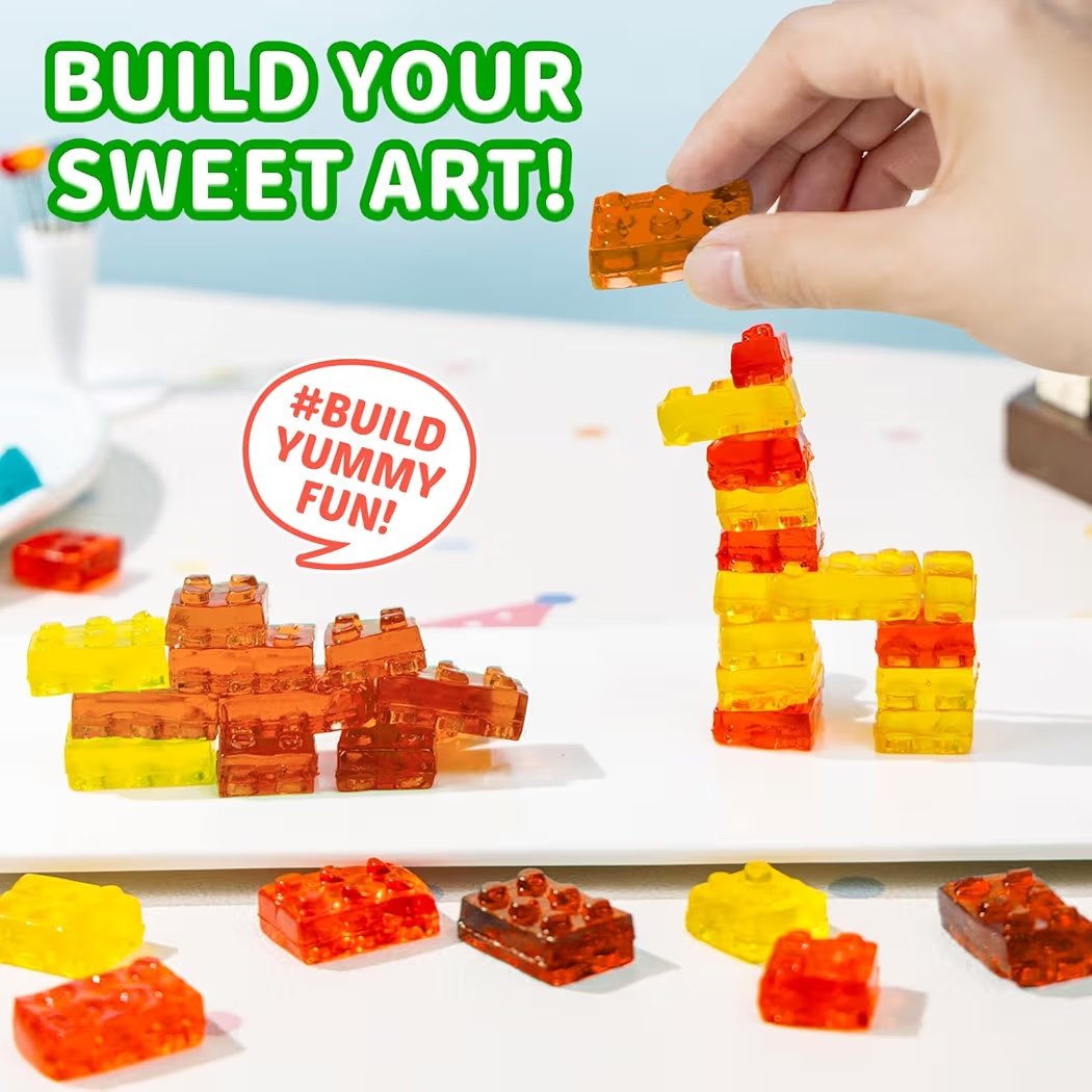 Gomitas Veganas Fruta Amos 4D Blocks Tamaño Grande 240g