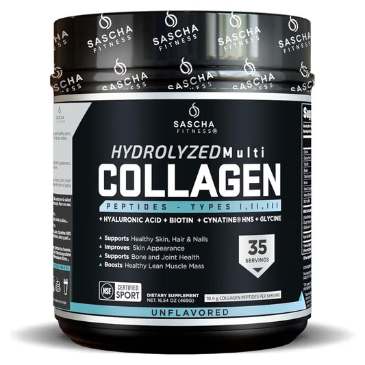 MULTI: Colágeno Hidrolizado Sascha Fitness Sin Sabor 469g