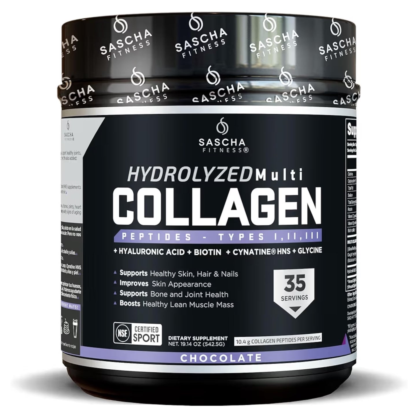 MULTI: Colágeno Hidrolizado Sascha Fitness Chocolate 542g