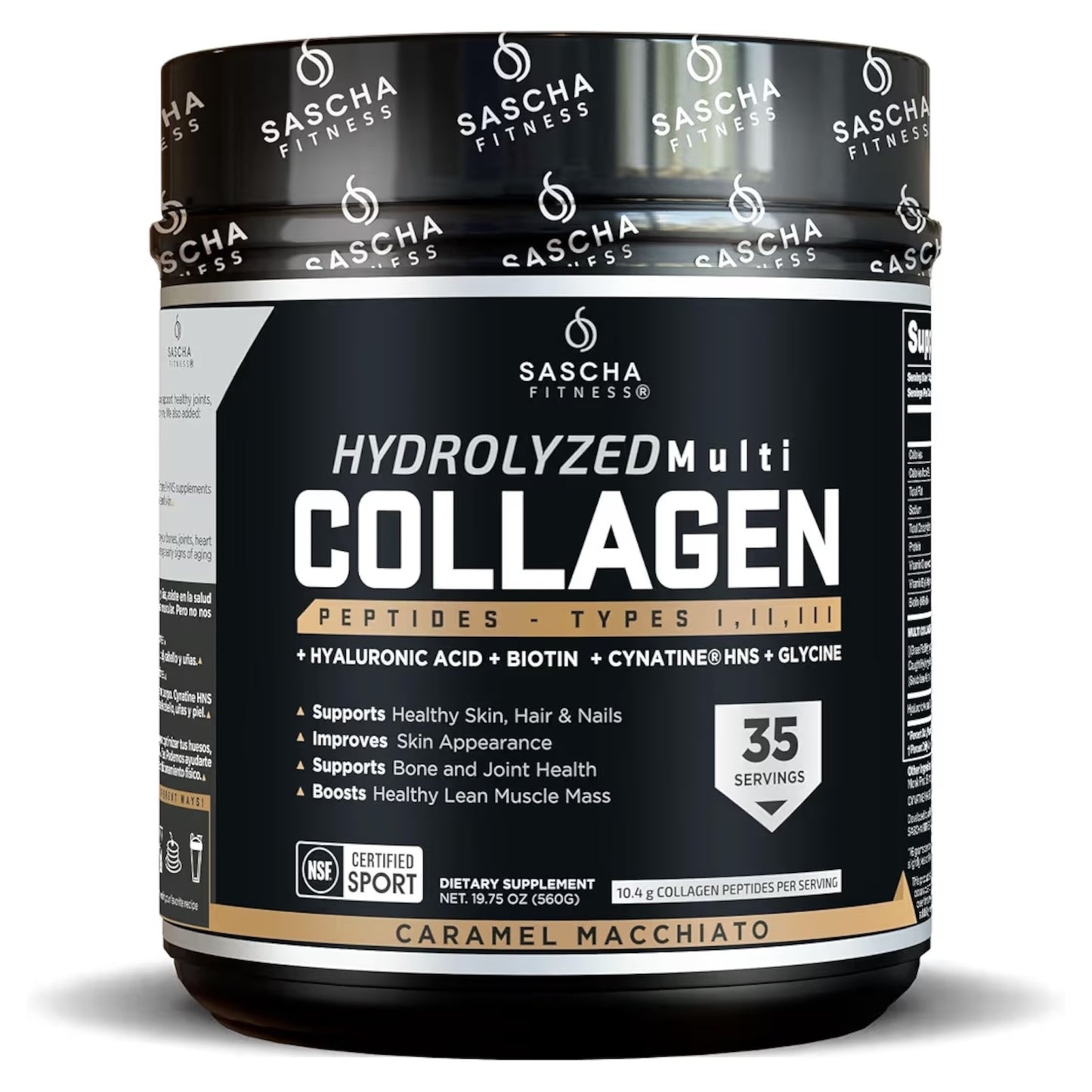 MULTI: Colágeno Hidrolizado Sascha Fitness Caramel Macchiato 560g