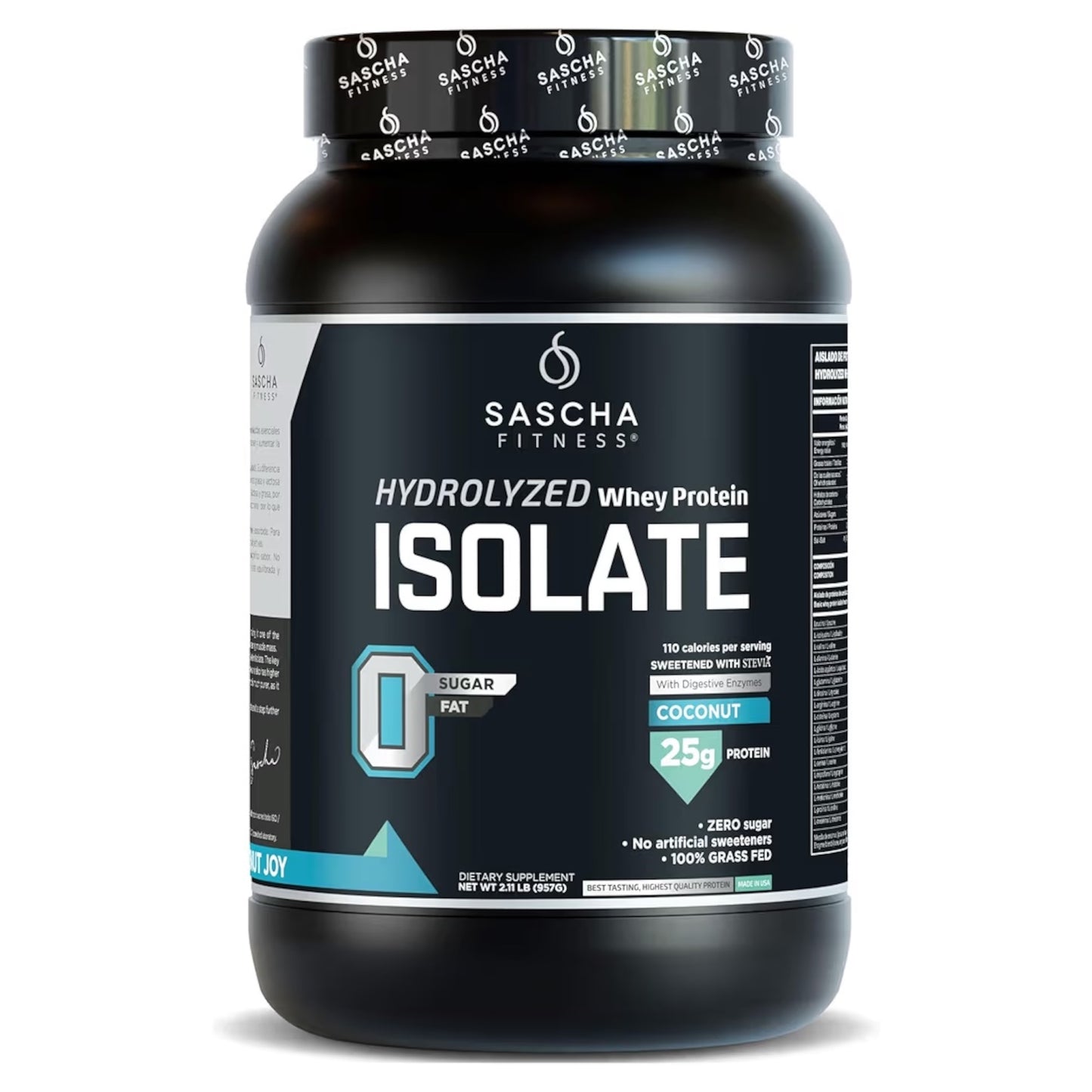 ISOLATE: Proteína Suero Hidrolizado Sascha Fitness Coco 957g