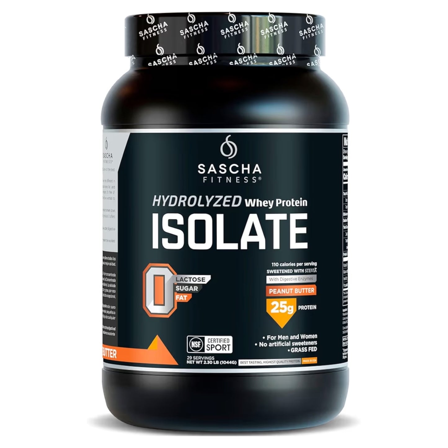 ISOLATE: Proteína Suero Hidrolizado Sascha Fitness Mantequilla De Maní 1Kg