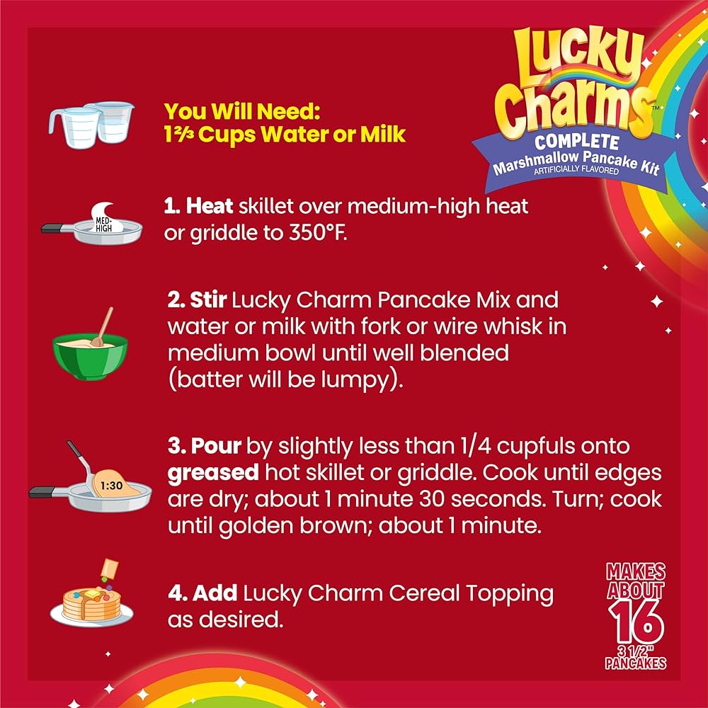 Premezcla Pancake Mix Lucky Charms 410g