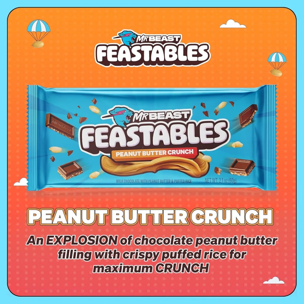 Chocolate Feastables Mr Beast Peanut Butter Crunch Tamaño Grande 60g