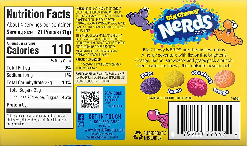 Nerds Big Chewy Gomitas 120g